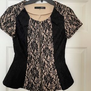 Peplum lace top size XS